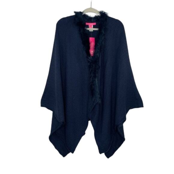 Lily Pulitzer Rainie Wrap true navy One Size NWT - Picture 1 of 13